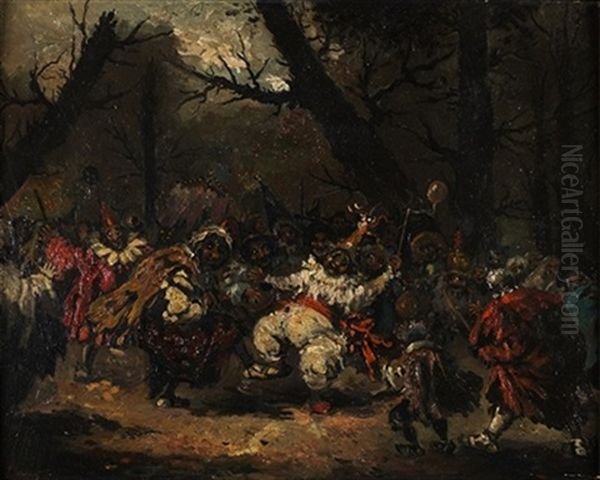 Aquelarre Oil Painting by Eugenio Lucas Velazquez