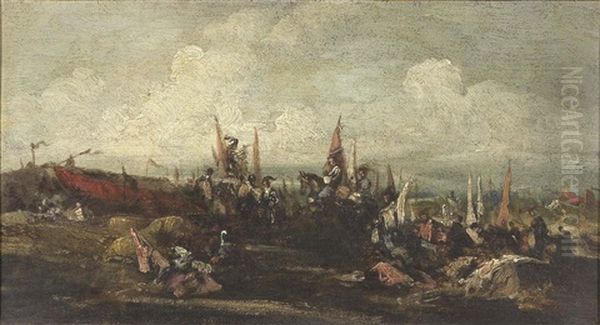 Accampamento Di Armati Oil Painting by Eugenio Lucas Velazquez