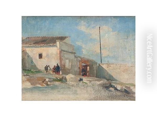 Venta En Las Afuera De Madrid Oil Painting by Eugenio Lucas Velazquez