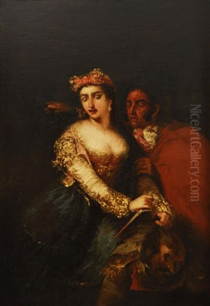 La Hermana De Malasana Oil Painting by Eugenio Lucas Velazquez