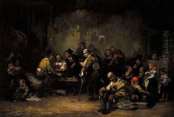 Los Miserables Oil Painting by Eugenio Lucas Velazquez