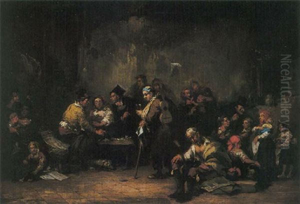 Los Miserables Oil Painting by Eugenio Lucas Velazquez