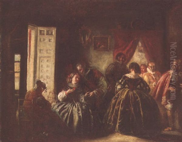 La Novia Oil Painting by Eugenio Lucas Velazquez