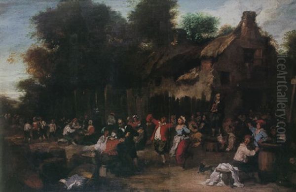 Fiesta En Los Paises Bajos by Eugenio Lucas Velazquez