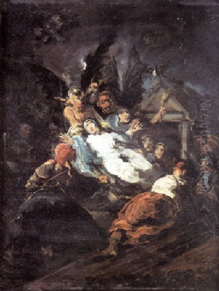 El Rapto De La Monja Oil Painting by Eugenio Lucas Velazquez