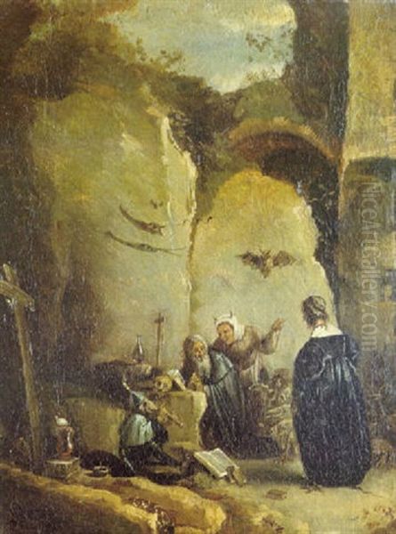 Las Tentaciones De San Antonio Oil Painting by Eugenio Lucas Velazquez