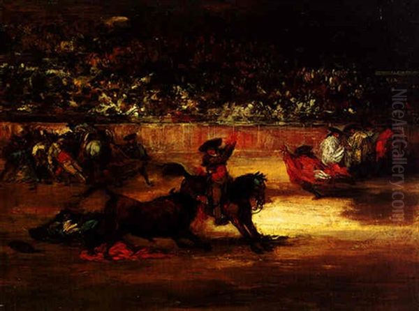 Sangre En La Fiesta Oil Painting by Eugenio Lucas Velazquez