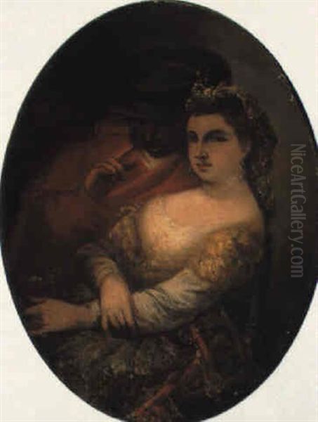 De Palique Oil Painting by Eugenio Lucas Velazquez