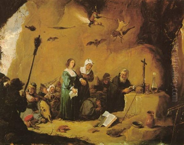 Las Tentaciones De San Antonio Oil Painting by Eugenio Lucas Velazquez