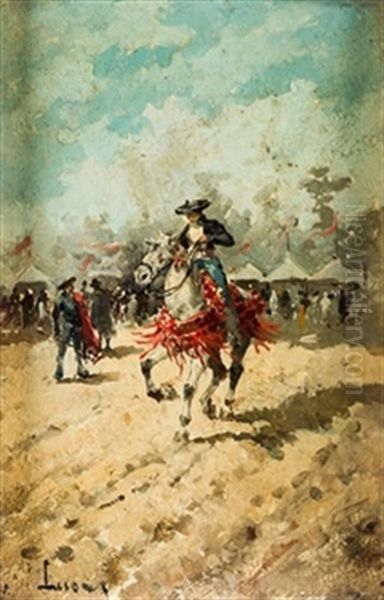 Jinete En La Feria Oil Painting by Eugenio Lucas Villamil