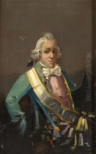 Diplomatico Oil Painting by Eugenio Lucas Villamil