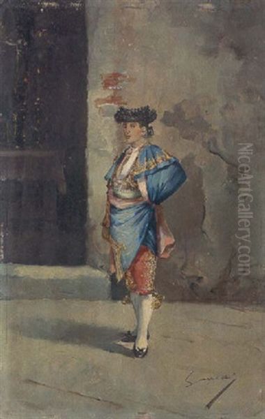 Torero Oil Painting by Eugenio Lucas Villamil