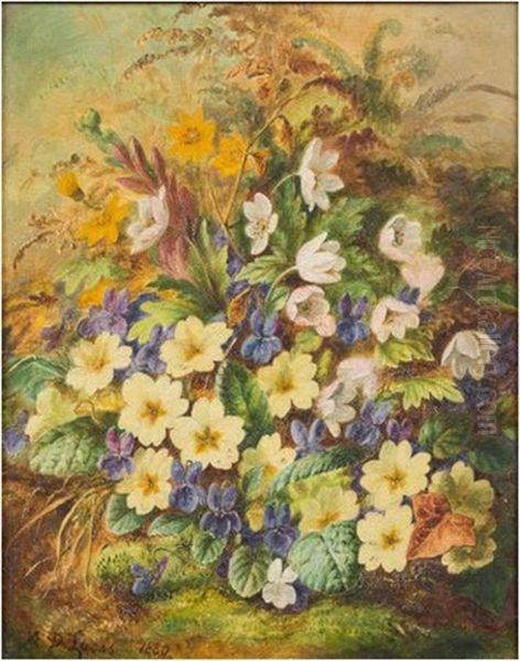 Primroses And Violets Oil Painting by Albert Durer Lucas