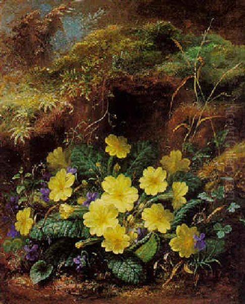 Primroses And Violets Oil Painting by Albert Durer Lucas