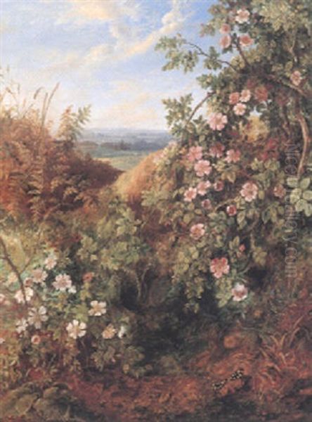 Wild Roses Oil Painting by Albert Durer Lucas