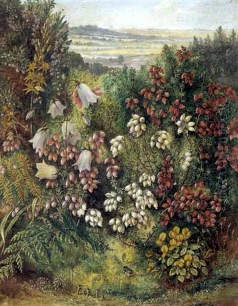 Bog Asphodel, Harebell, Heather, Birds Foot, Trefoil, Dodder Oil Painting by Albert Durer Lucas