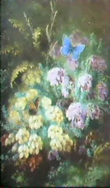 Still Lives With Butterflies And Flowers Oil Painting by Albert Durer Lucas