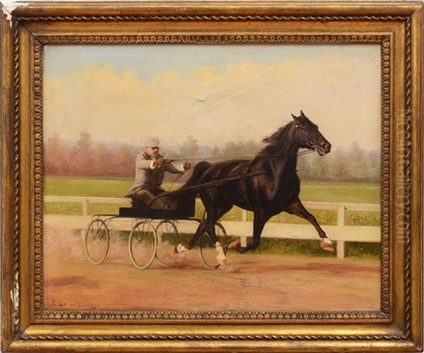 The Race Oil Painting by Essie Leone Leavey Lucas