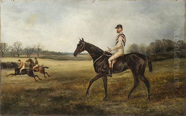 Jockey Et Pur Sang Arabe Oil Painting by Henry Frederick Lucas Lucas