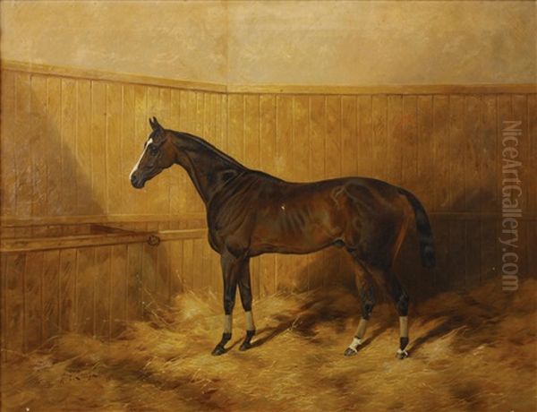 Simonian In His Stable Oil Painting by Henry Frederick Lucas Lucas