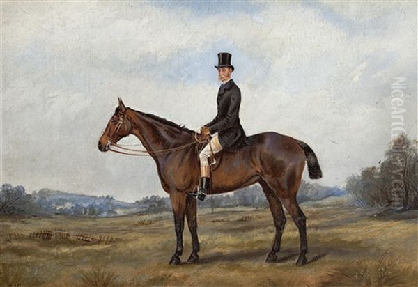 Portrait Of General Tower On A Horse Oil Painting by Henry Frederick Lucas Lucas