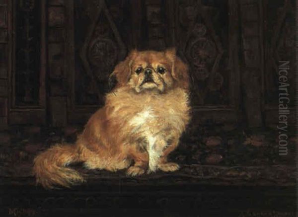 Mickey, A Pekinese Oil Painting by Henry Frederick Lucas Lucas