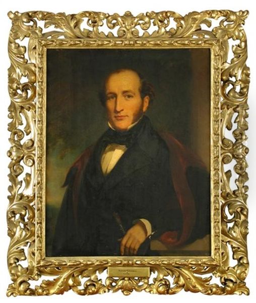 Portrait Of Richard Gunnell (c.1807-1872) Oil Painting by John Lindsay Lucas