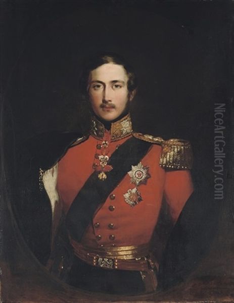 Portrait Of Prince Albert Oil Painting by John Lindsay Lucas