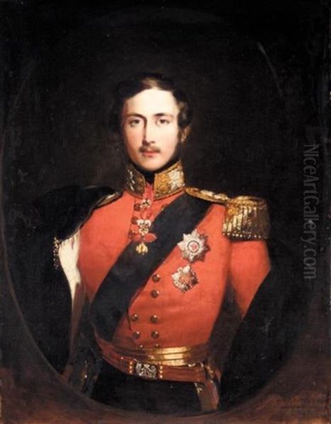 Portrait Of Prince Albert Oil Painting by John Lindsay Lucas