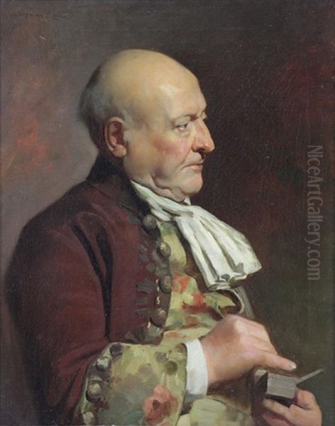 Gentleman With Snuff Box Oil Painting by John Seymour Lucas