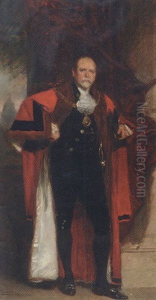 Portrait Of Mr. Alderman Wearing Dress Of The Ex-sheriff Roll Oil Painting by John Seymour Lucas