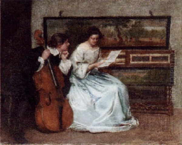 The Interrupted Duet Oil Painting by John Seymour Lucas