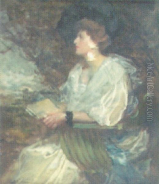 Portrait Of The Honourable Mrs. Godfrey Williams Oil Painting by John Seymour Lucas