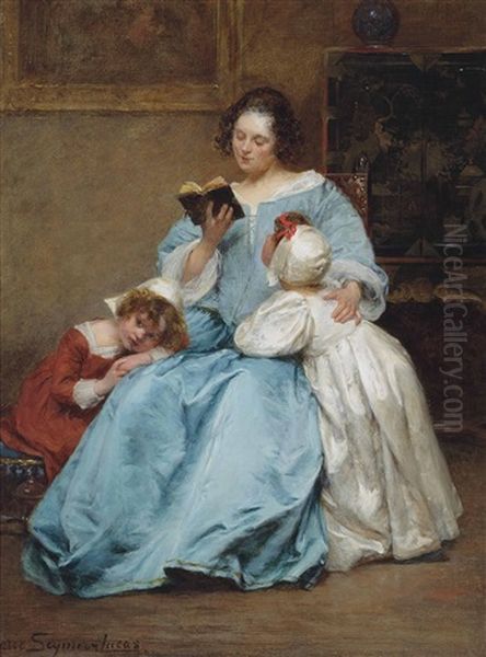 The First Chapter Oil Painting by Marie Seymour Lucas