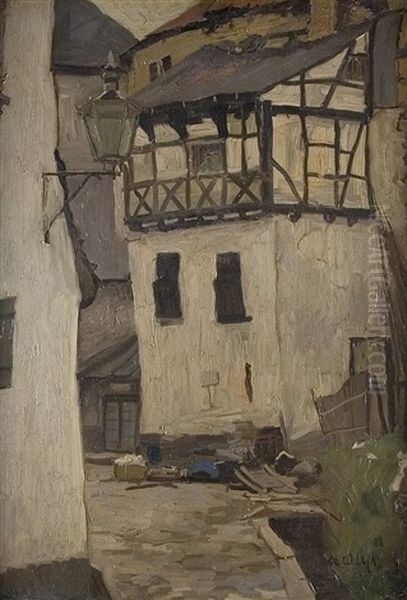 Altstadtgasse Oil Painting by Wilhelm (Willy) Lucas