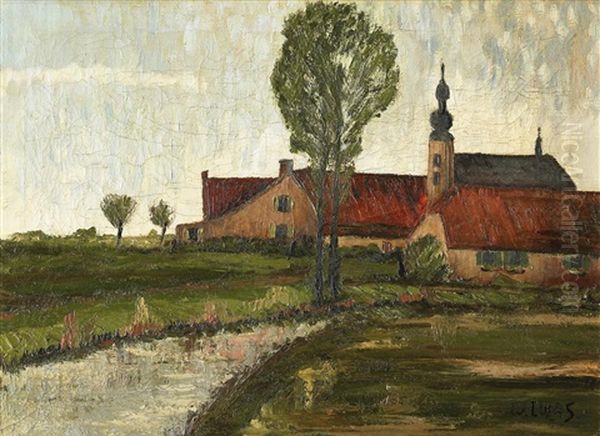 Landschaft Mit Dorf Oil Painting by Wilhelm (Willy) Lucas