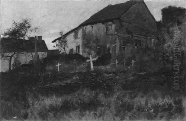 Dorffriedhof Oil Painting by Wilhelm (Willy) Lucas