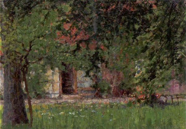 Sommerlicher Bauerngarten Oil Painting by Wilhelm (Willy) Lucas