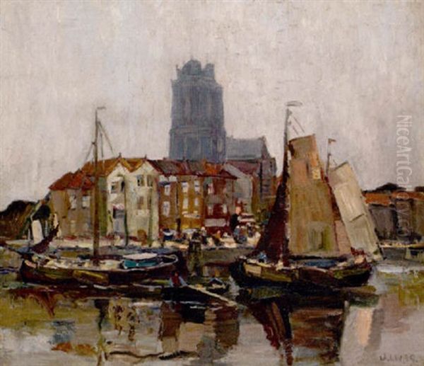 Ansicht Von Dordrecht Oil Painting by Wilhelm (Willy) Lucas