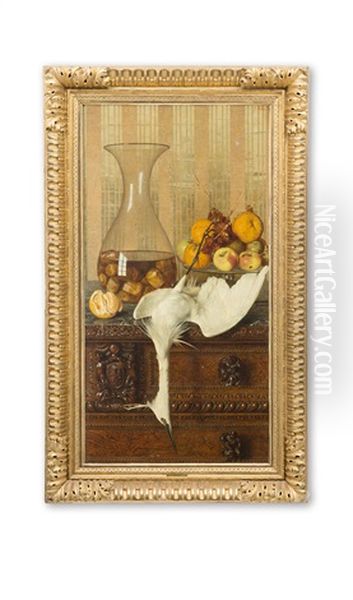 Stillleben Mit Fruchten Und Seidenreiher Oil Painting by Giorgio Lucchesi