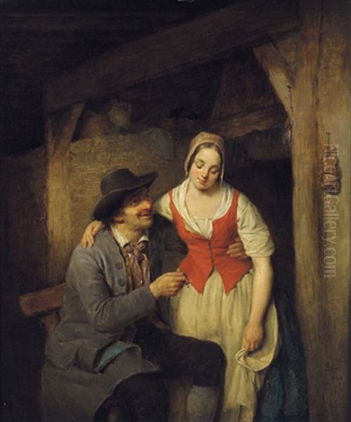 Das Prasent Oil Painting by Frans Josef Luckx