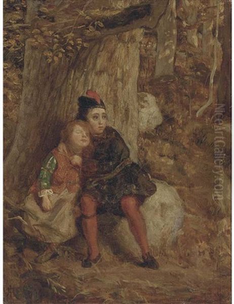 The Children In The Wood Oil Painting by Charles Lucy