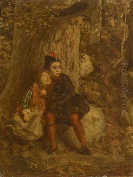 The Children In The Wood Oil Painting by Charles Lucy