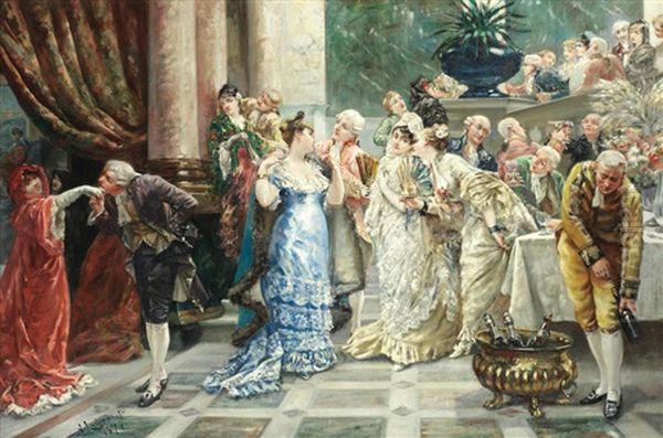 The Party Oil Painting by Albert Ludovici Jr.