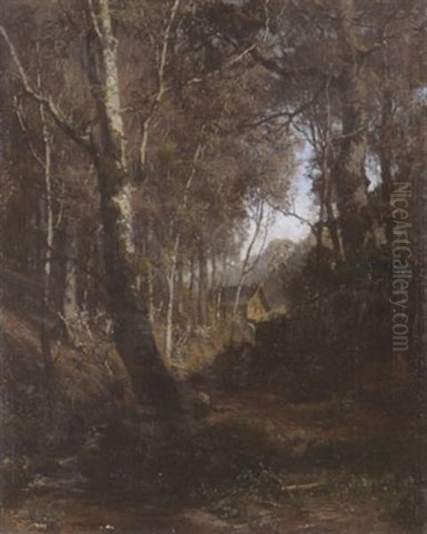 Im Thuringer Wald Oil Painting by Carl Julius E. Ludwig