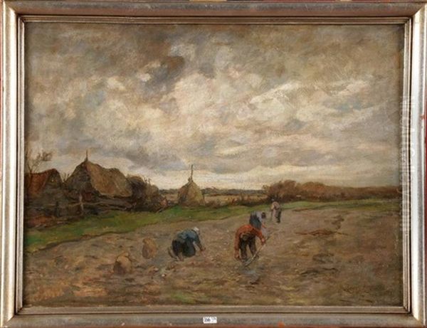 Paysans Aux Champs Oil Painting by Louis Ludwig