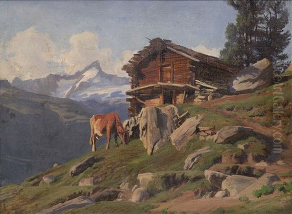 Le Rothorn Oil Painting by Albert Lugardon