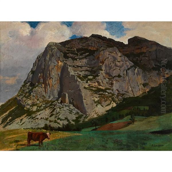 Berglandschaft Oil Painting by Albert Lugardon