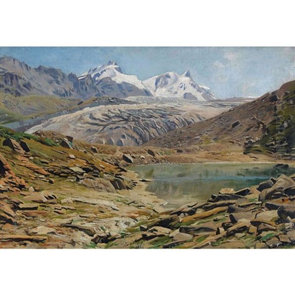 Le Lac Vert (glacier De Findelen) by Albert Lugardon