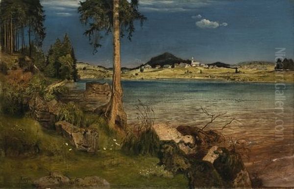 Schluchsee Oil Painting by Emil Lugo